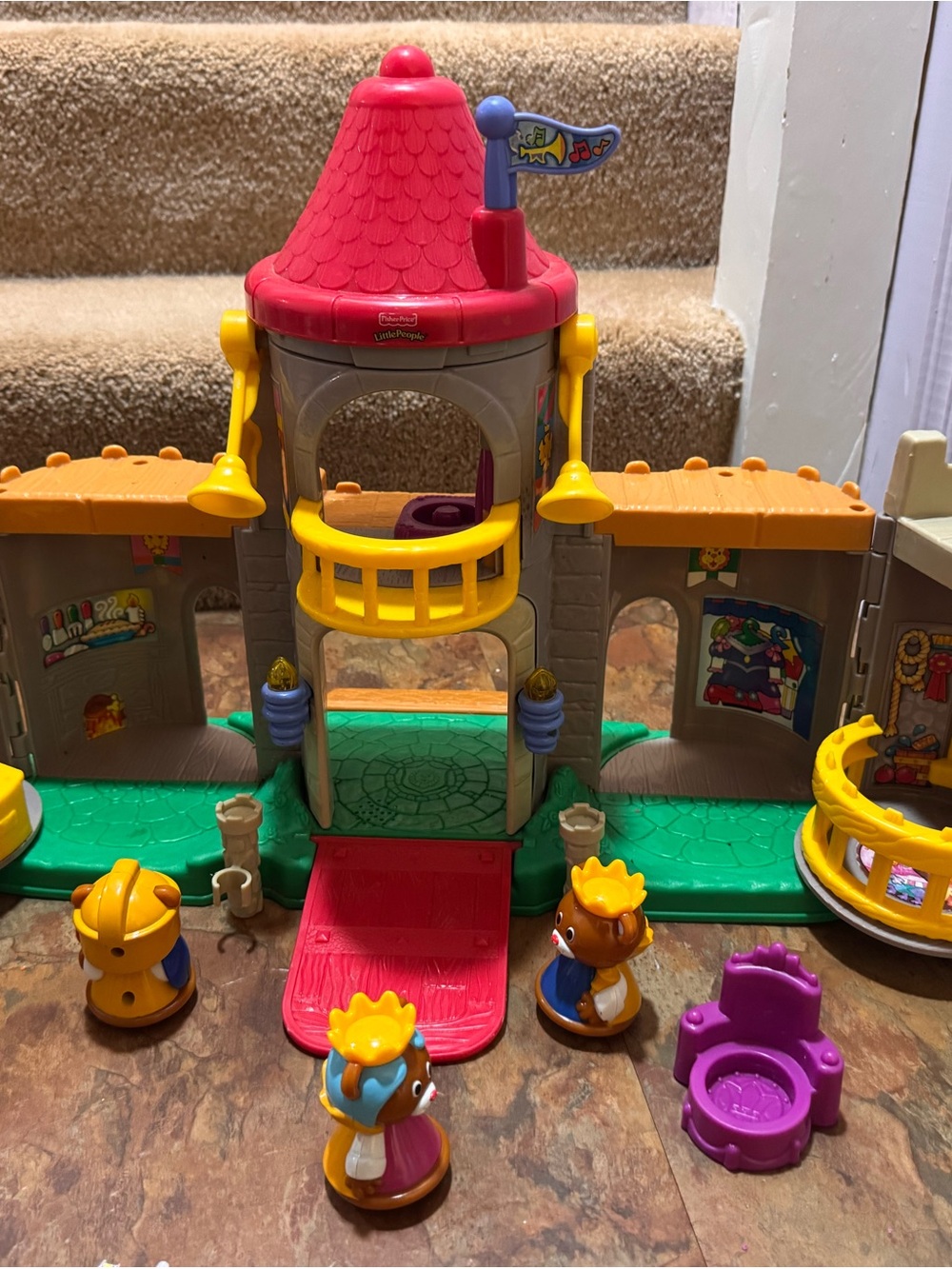 Fisher-Price Little People Castle Playset - Red, Yellow, Green, Purple